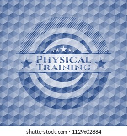 Physical Training blue hexagon badge.