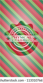 Physical Training christmas badge background.