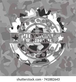 Physical Training on grey camo pattern