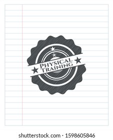 Physical Training pencil draw. Vector Illustration. Detailed.