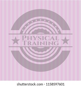 Physical Training pink emblem. Retro