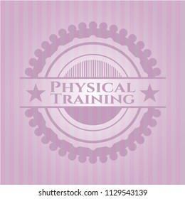 Physical Training retro style pink emblem