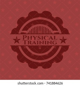 Physical Training retro style red emblem