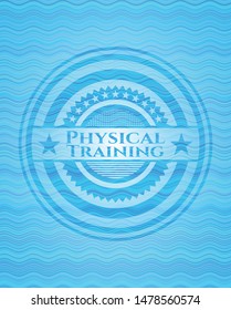 Physical Training water badge background. Vector Illustration. Detailed.