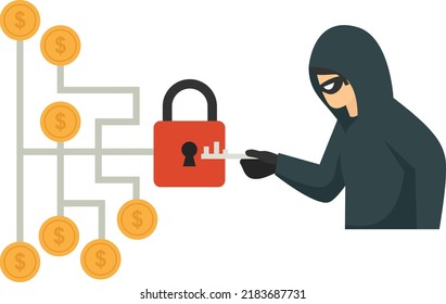 physical two-factor authentication key vector icon design, White Collar Crime symbol, Computer crime Sign, security breakers stock illustration, security keys Hacking Concept