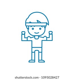 Physical workout linear icon concept. Physical workout line vector sign, symbol, illustration.