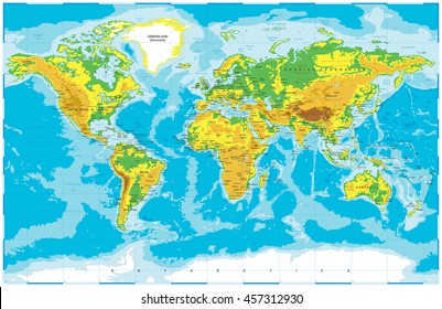 Physical World Map 