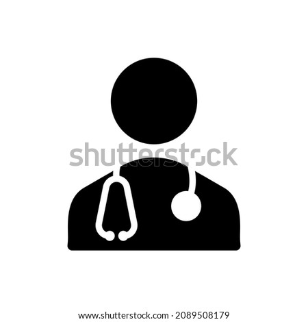 physician doctor vector icon isolated on white background