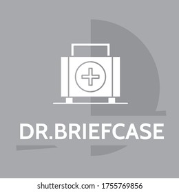 physician dr. briefcase label is a piece of paper, plastic film, cloth, metal or other material affixed to a container or product. 
