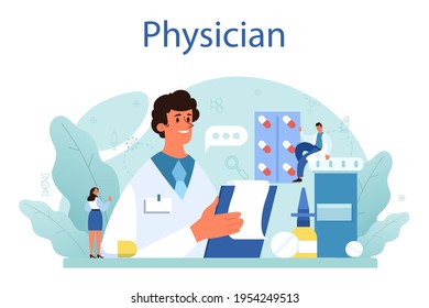 Physician or general healthcare doctor. Idea of doctor caring