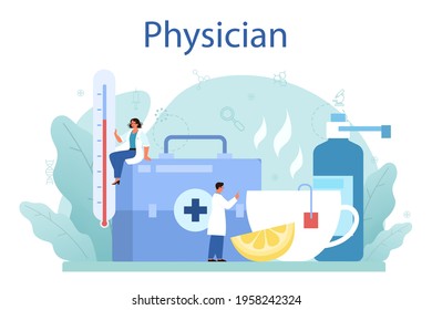 Physician or general healthcare doctor. Idea of doctor caring