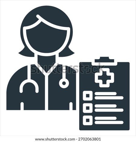Physician Glyph Icon Vector Illustration