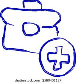 physician icon in Doodle style