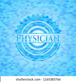 Physician light blue mosaic emblem