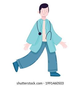 physician man professional character isolated