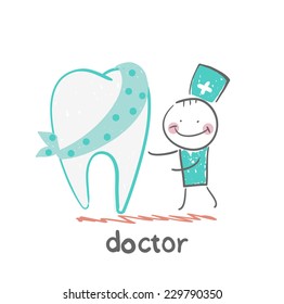 physician and patient tooth
