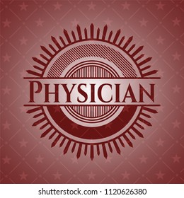 Physician red emblem