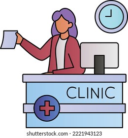 Physician Routine Check Up Concept, Annual Physical Exam Vector Color Icon Design, Medical And Healthcare Scene Symbol, Diseases Diagnostics Sign, Doctors And Patients Characters Stock Illustration