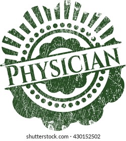 Physician with rubber seal texture