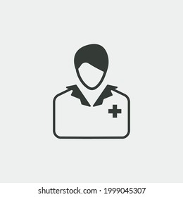  Physician vector icon illustration sign 