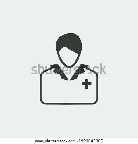  Physician vector icon illustration sign 