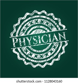 Physician written on a blackboard