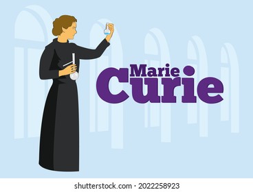 Physicist and chemist Marie Curie. Science, physics, chemistry, education.