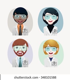physicist professional vector illustration