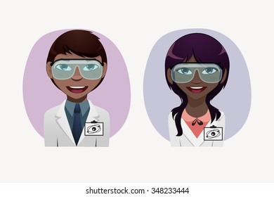 physicist professional vector illustration