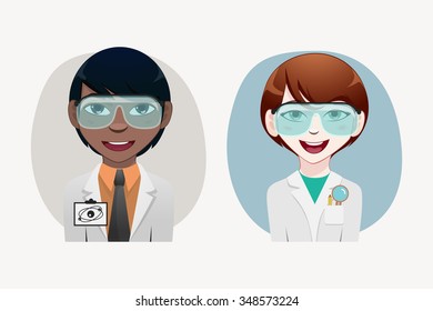 physicist professional vector illustration