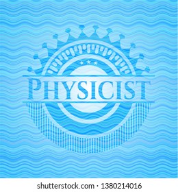 Physicist water wave style badge.