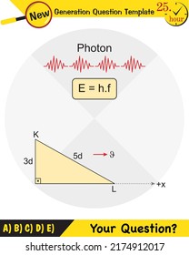 Physics, Albert Einstein Theory of relativity, graph of Black body radiation, next generation exam template, eps