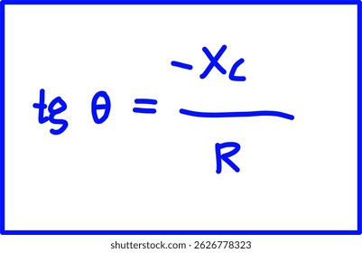 physics alternating current voltage, physics formula Total resistance of RC circuit with phase angle