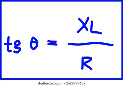 physics of alternating current voltage, physics formula for total resistance of R L circuit, with phase angle
