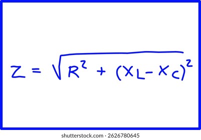 physics of alternating current voltage, physics formula for total resistance of R L C circuit