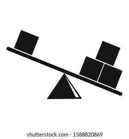 Physics balance icon. Simple illustration of physics balance vector icon for web design isolated on white background