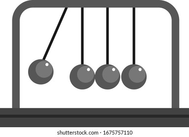 Physics balls, illustration, vector on white background.