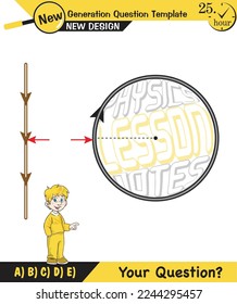 Physics, basic electric circuits, next generation question template, dumb physics figures, exam question, eps 