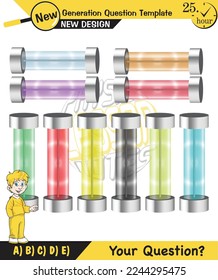 Physics, basic electric circuits, next generation question template, dumb physics figures, exam question, eps 