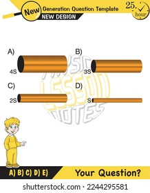 Physics, basic electric circuits, next generation question template, dumb physics figures, exam question, eps 