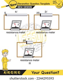 Physik, grundlegende elektrische Schaltkreise, Fragevorlage der nächsten Generation, stumme Physikzahlen, Prüfungsfrage, eps 