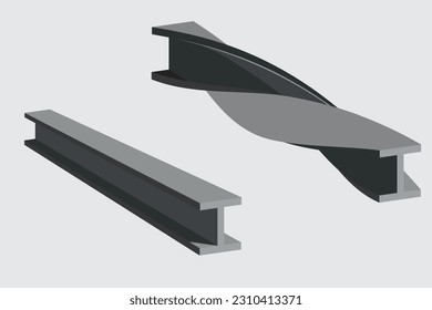 Physics Bending of the beam. Narrow isometric view of a bias plot. Beam warp and straight beam.