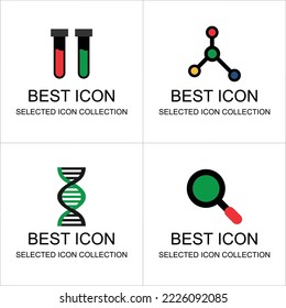 physics and biology material icon set
can be used for digital and print