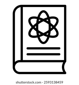 Physics Book Glyph Icon Design For Personal nad Commercial Use