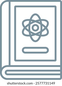 Physics Book vector icon. Can be used for printing, mobile and web applications.
