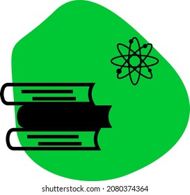Physics books, illustration, vector, on a white background.