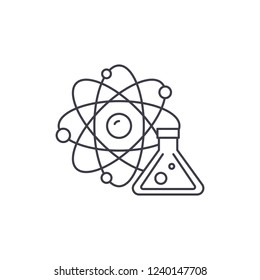 Physics and chemistry line icon concept. Physics and chemistry vector linear illustration, symbol, sign