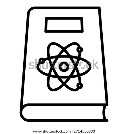 Physics and chemistry science textbook icons