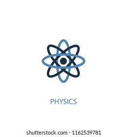 physics concept 2 colored icon. Simple blue element illustration. physics concept symbol design from Science set. Can be used for web and mobile UI/UX