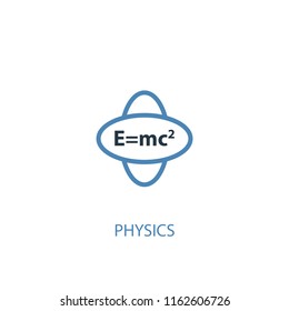 Physics concept 2 colored icon. Simple blue element illustration. Physics concept symbol design from School set. Can be used for web and mobile UI/UX